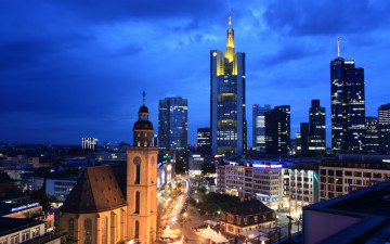 Картинка города огни ночного дома улица освещения