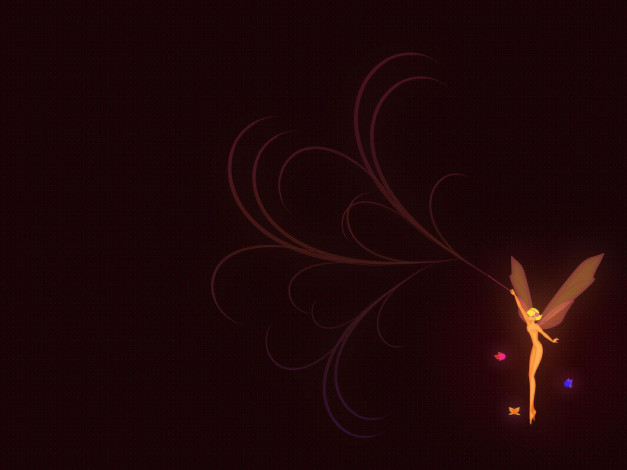 Обои картинки фото векторная, графика, фея, тёмный