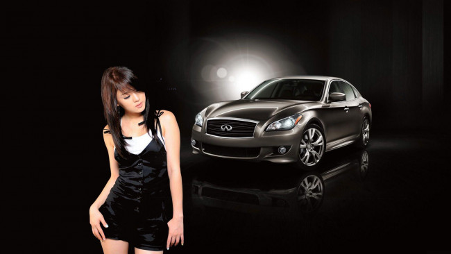 Обои картинки фото автомобили, авто, девушками, девушка, фон, чёрный