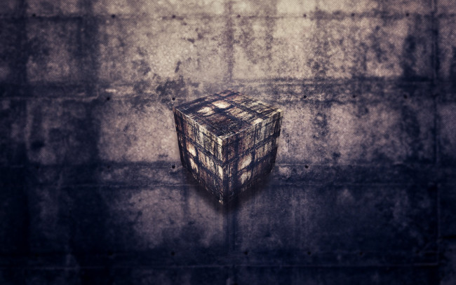 Обои картинки фото 3д, графика, textures, текстуры, куб, грязь, потеки, швы