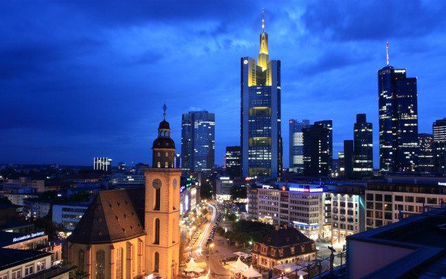 Обои картинки фото города, огни, ночного, дома, улица, освещения