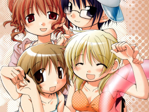 Картинка аниме hidamari sketch девушки