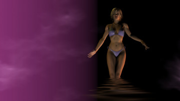 Картинка 3д графика people люди девушка вода