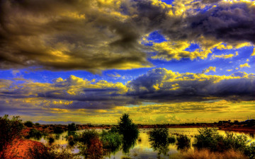 Картинка lake природа реки озера растительность тучи озеро