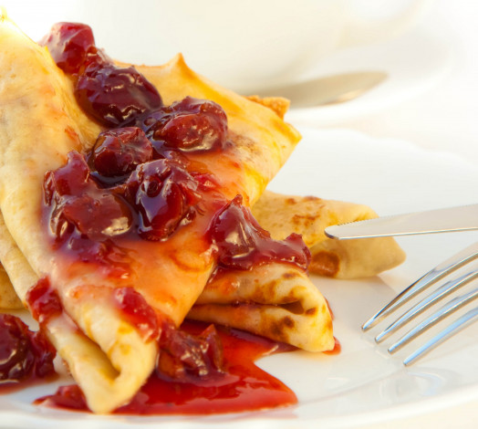 Обои картинки фото еда, блины, оладьи, блинчики, варенье