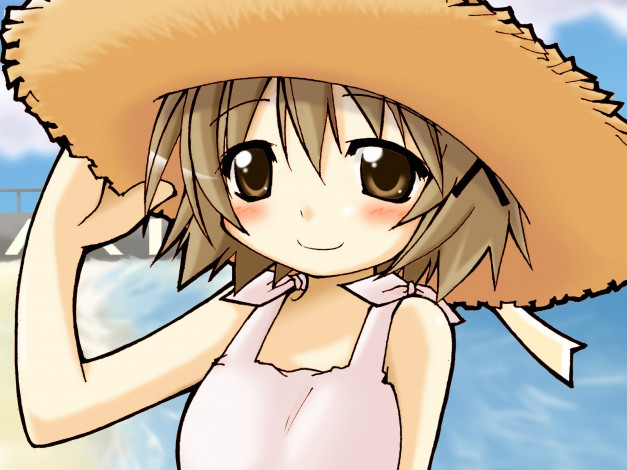 Обои картинки фото аниме, hidamari, sketch, девушка