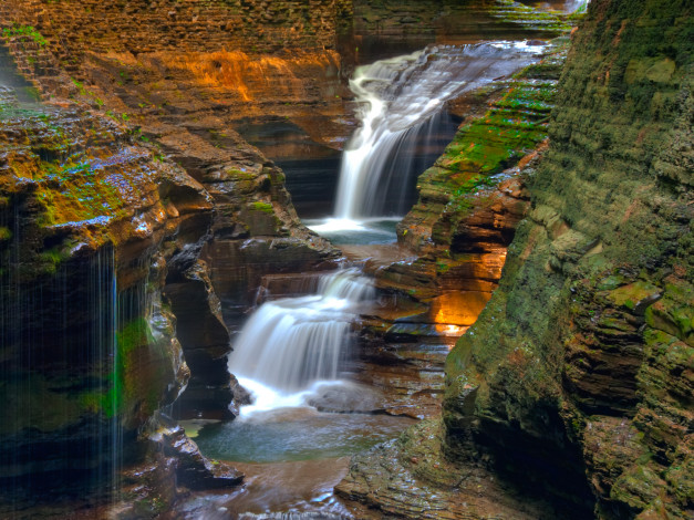 Обои картинки фото watkins, glen, state, park, природа, водопады, национальный, парк