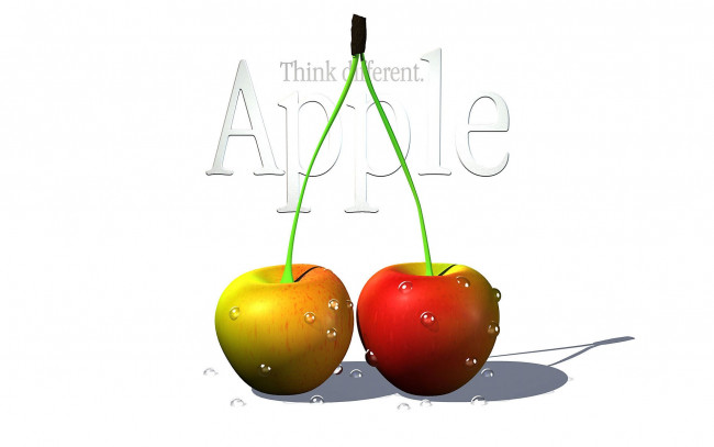 Обои картинки фото компьютеры, apple, вишеньки