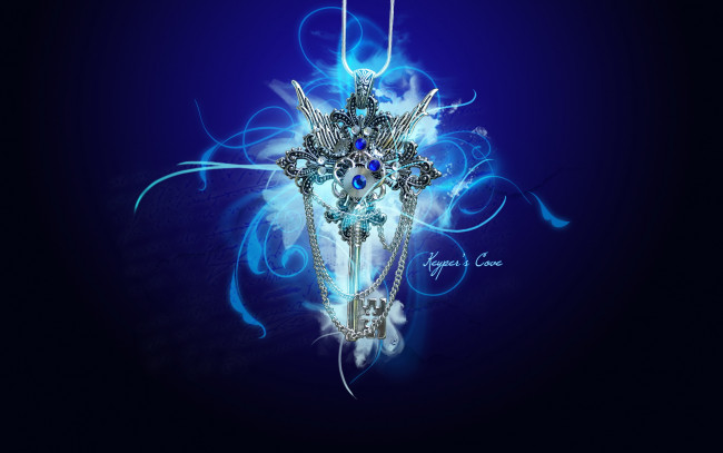 Обои картинки фото разное, компьютерный, дизайн, графика, ключ, чепочка