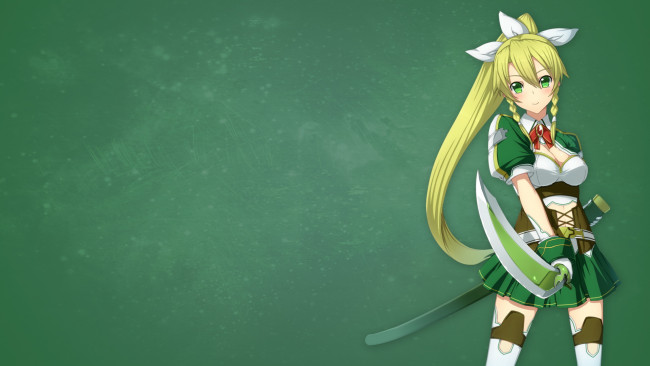 Обои картинки фото sword, art, online, аниме, kirigaya, suguha, leafa, девушка