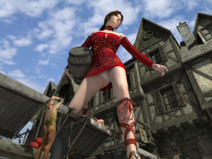 Картинка 3д+графика фантазия+ fantasy взгляд девушка дом