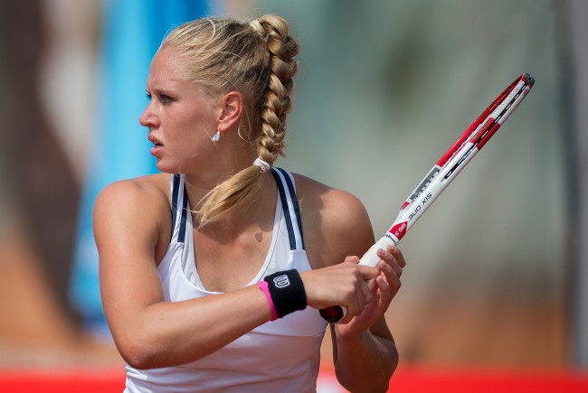 Обои картинки фото klasen anna, спорт, теннис, девушка, корт, ракетка