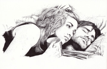 Картинка рисованное кино eternal sunshine of the spotless mind джим кэрри кейт уинслет вечное сияние чистого разума
