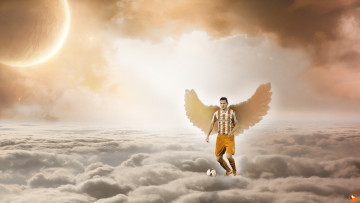 Картинка спорт футбол мяч облака