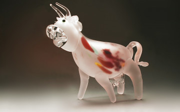 Картинка разное ремесла +поделки +рукоделие стекло хрусталь рога корова декор гусь-хрустальный