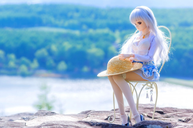 Обои картинки фото разное, игрушки, шляпа, отдых, свет, кукла