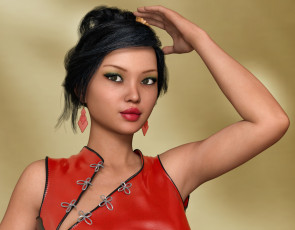 Картинка 3д+графика люди+ people фон взгляд девушка