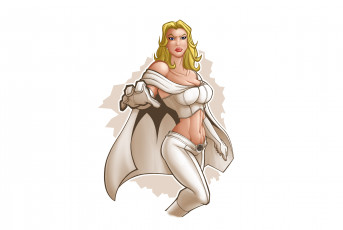 Картинка рисованное комиксы униформа взгляд фон девушка плащ