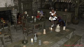 Картинка 3д+графика эльфы+ elves интерьер взгляд фон эльфийки