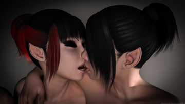 Картинка 3д+графика эльфы+ elves взгляд эльфийки фон