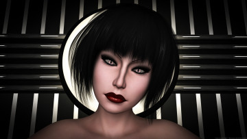 Картинка 3д+графика портрет+ portraits фон взгляд девушка