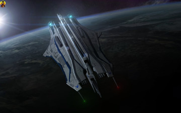 Картинка космос арт космический корабль полет планета вселенная