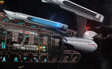 Картинка космос арт планета вселенная полет космический корабль