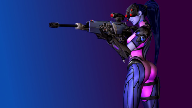 Обои картинки фото 3д графика, фантазия , fantasy, оружие, фон, взгляд, девушка