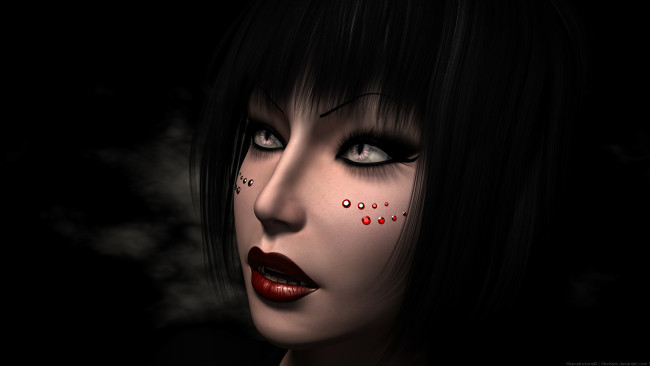 Обои картинки фото 3д графика, портрет , portraits, фон, взгляд, девушка