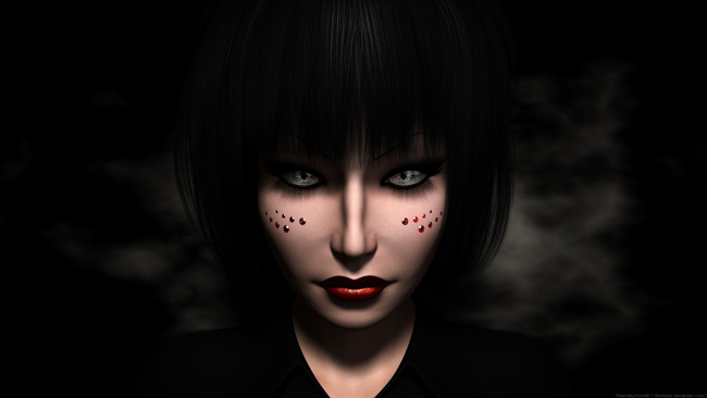 Обои картинки фото 3д графика, портрет , portraits, фон, взгляд, девушка