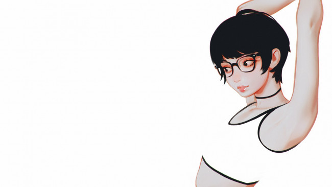 Обои картинки фото рисованное, дети, девушка, фон