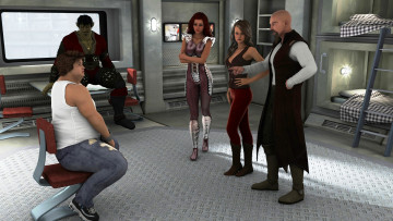 Картинка 3д+графика фантазия+ fantasy девушка взгляд фон