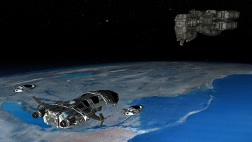 Картинка 3д+графика космические+корабли +звездолеты+ spaceships +starships полет вселенная галактики космический корабль