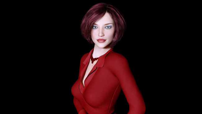 Обои картинки фото 3д графика, люди , people, фон, взгляд, девушка