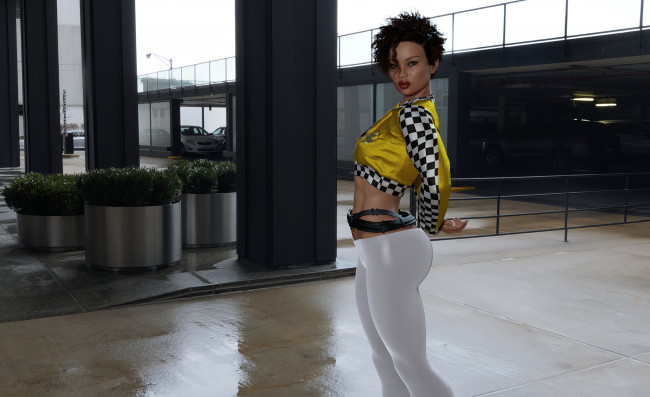 Обои картинки фото 3д графика, люди , people, фон, взгляд, девушка