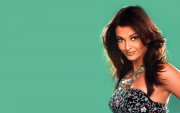 Картинка девушки aishwarya+rai бусы улыбка актриса модель шатенка