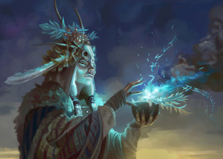 Картинка фэнтези маги +волшебники человек фон магия