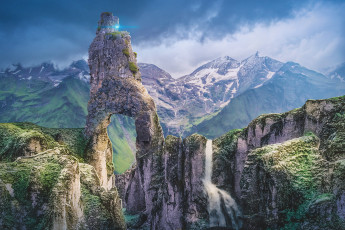 Картинка разное компьютерный+дизайн горы фон скала