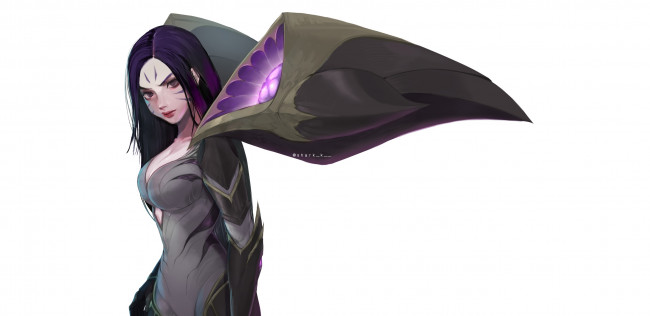 Обои картинки фото видео игры, league of legends, kaisa, девушка, крылья
