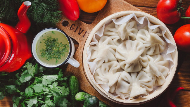 Обои картинки фото еда, пельмени,  манты,  вареники, хинкали