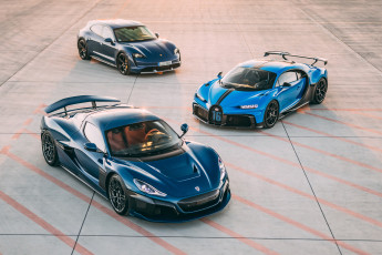 Картинка автомобили разные+вместе rimac bugatti porsche