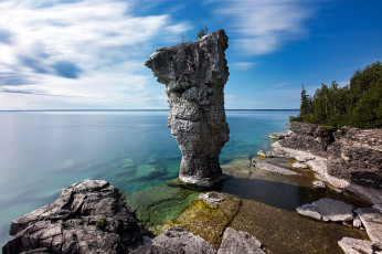 Картинка flower+pot+island ontario canada природа побережье flower pot island