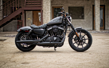 Картинка мотоциклы harley-davidson harley davidson iron 883 2019 черный профиль харлей дэвидсон