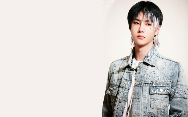 Обои картинки фото мужчины, wang yi bo, актер, певец, куртка, прядки