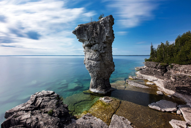 Обои картинки фото flower pot island, ontario, canada, природа, побережье, flower, pot, island