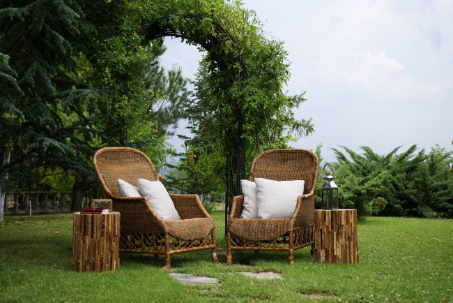 Обои картинки фото интерьер, мебель, плетеная, садовая