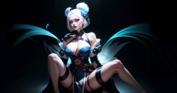 Картинка фэнтези девушки нейросети графика нейроарт ai art нейронные сети рисунки нейро искусство