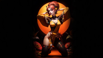 Картинка фэнтези девушки нейросети графика нейроарт ai art нейронные сети рисунки нейро искусство