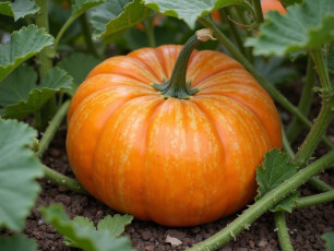 Картинка еда тыква большая оранжевая