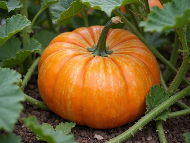 Обои картинки фото еда, тыква, большая, оранжевая